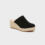 Elevated Woven Espadrille Wedge Mules with Sleek Closed Toe