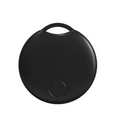Black round GPS locator tracker with keyring loop and circular button