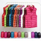 Ultralight quilted bodywarmer rack with multiple colors, sleeveless, full-zip, stand collar