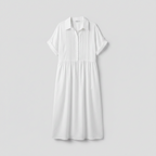 Women's Cotton Button Shirt Midi Dress for Everyday Summer Style