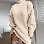 Women's Sweater Oversized Longline Turtleneck Cozy | Winter Fashion