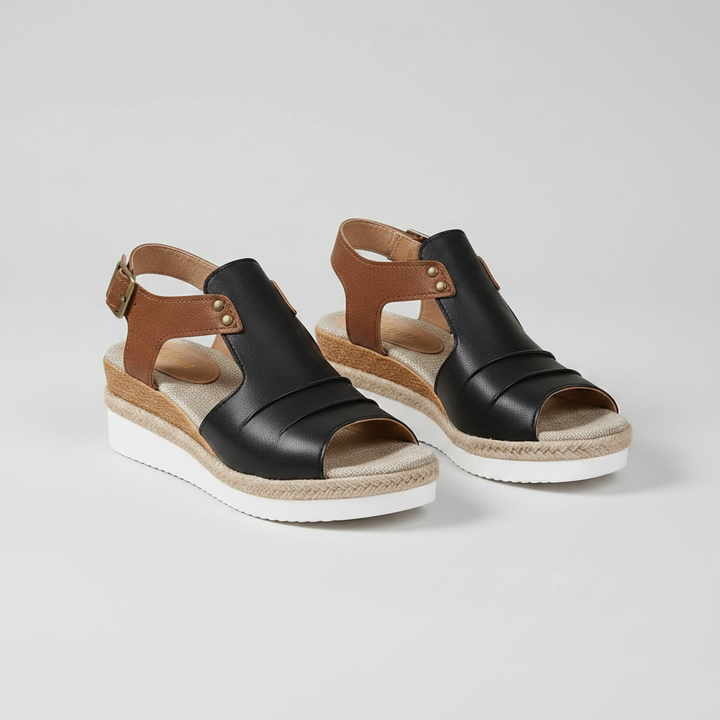 Breathable Coastal Contrast Platform Orthopedic Summer Sandals