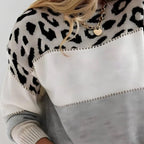 Women's Sweater Soft Warm Cozy Leopard Print | Leopard Print Knitwear