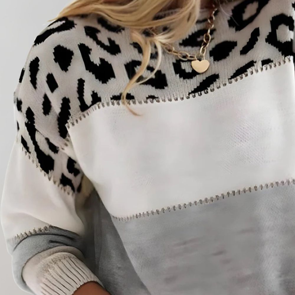 Women's Sweater Soft Warm Cozy Leopard Print | Leopard Print Knitwear