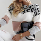 Women's Sweater Soft Warm Cozy Leopard Print | Leopard Print Knitwear