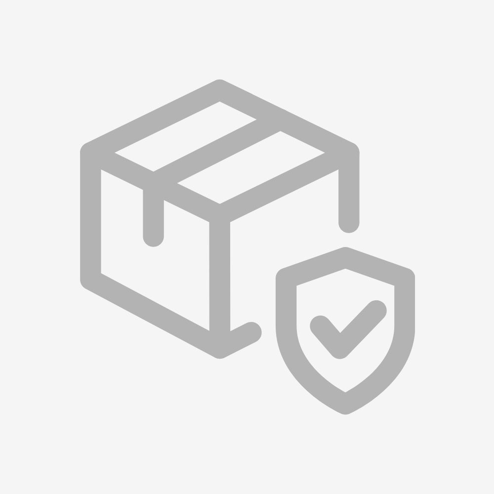 Shipping protection icon with delivery box and shield