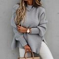 Women's Sweater Elegant Half-High Neck Knit | Knitted Autumn Sweater
