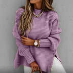 Women's Sweater Elegant Half-High Neck Knit | Knitted Autumn Sweater
