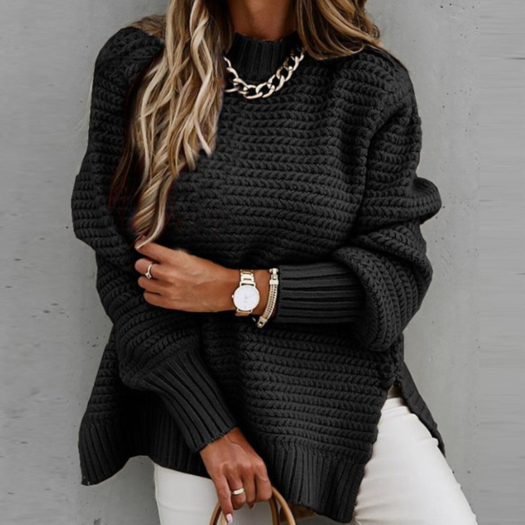 Women's Sweater Elegant Half-High Neck Knit | Knitted Autumn Sweater