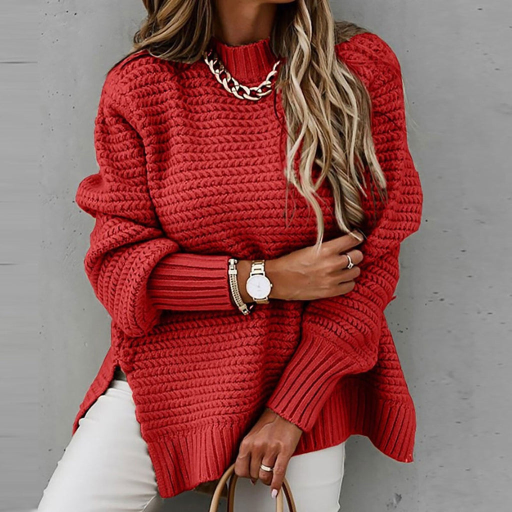 Women's Sweater Elegant Half-High Neck Knit | Knitted Autumn Sweater