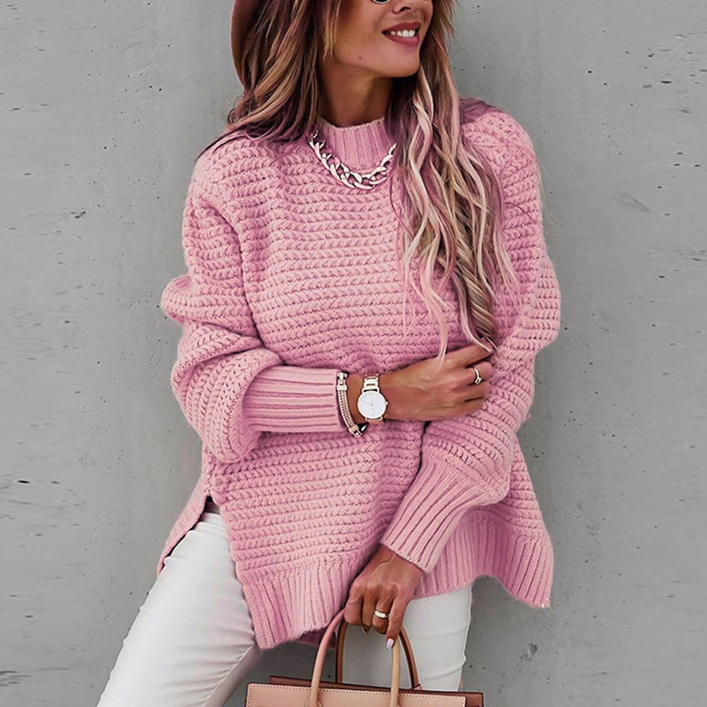 Women's Sweater Elegant Half-High Neck Knit | Knitted Autumn Sweater