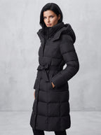 Women’s Maxi Long Puffer Coat with Belt