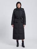 Women’s Maxi Long Puffer Coat with Belt