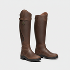 Knee-High Waterproof Boots with Buckle Strap and Grip Sole