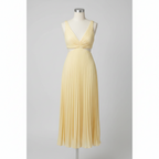 Pleated Cut Out Midi Dress for Wedding Guests and Cocktail Parties