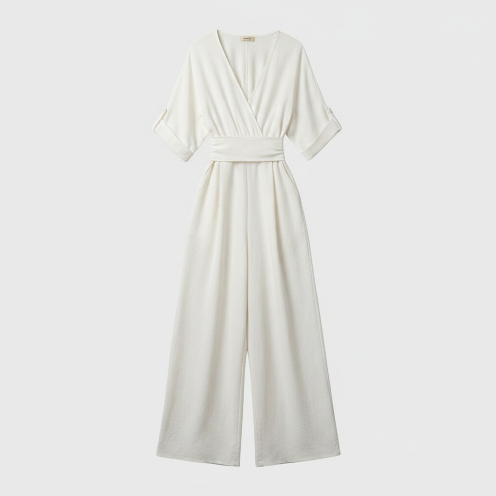 Elegant Chiffon Wide Leg Jumpsuit for Weddings and Special Occasions