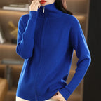 Women's Cardigan With Double Zipper And Soft Knit Warmth | Celeste