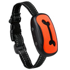 USB rechargeable anti-barking training collar with orange ultrasonic/vibration device
