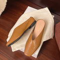Women's slip-on flats with supportive sole in brown