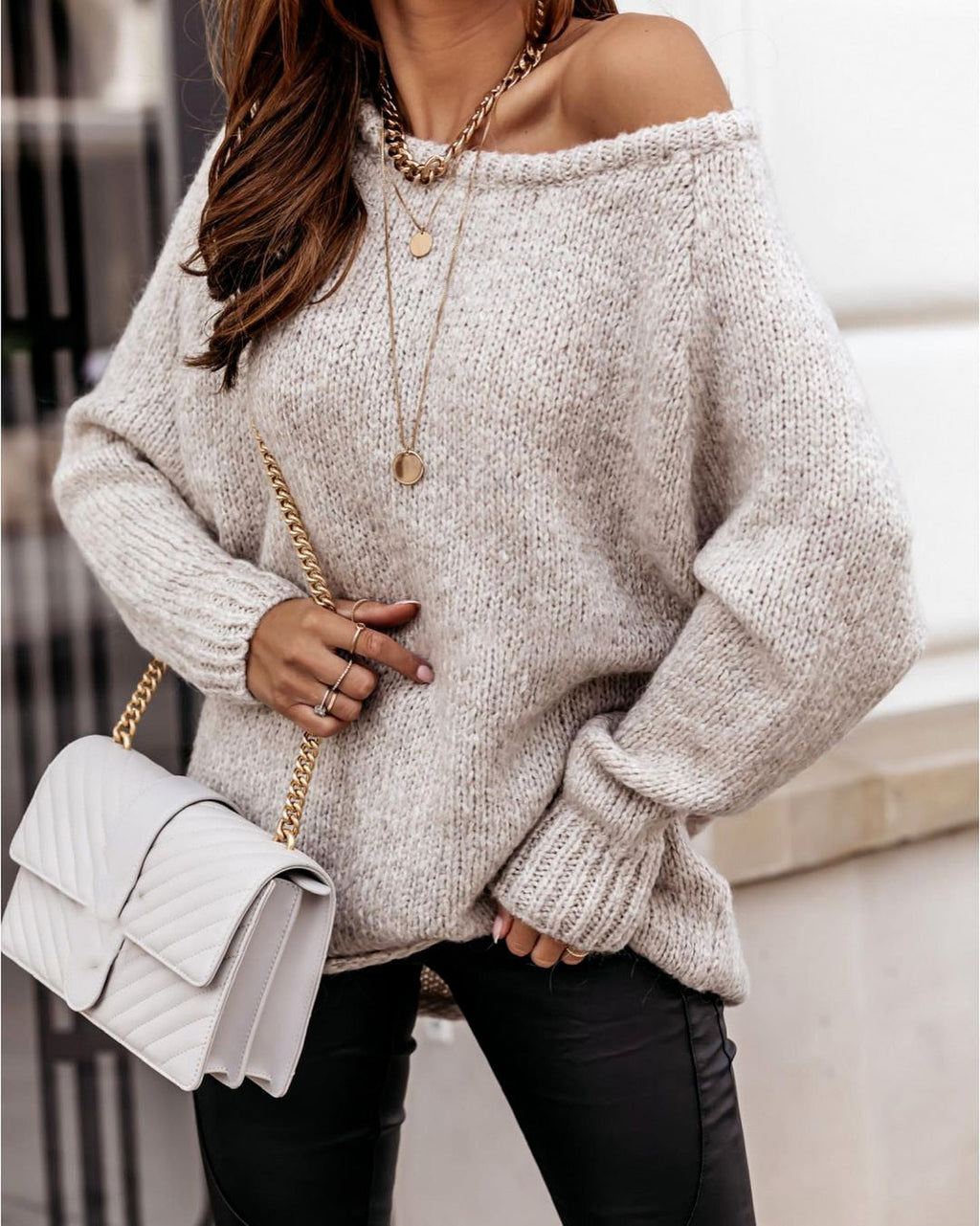 Women's Knitted Oversized Winter Sweater | Everyday Winter Fashion