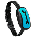 USB rechargeable anti-barking training collar with blue ultrasonic/vibration device