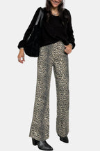 Leopard-print relaxed straight-leg trousers, wide fit, full-length legs