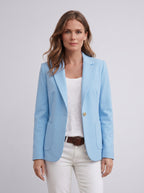 Women’s Single-Button Slim-Fit Blazer - Notched Lapel Casual Work Jacket