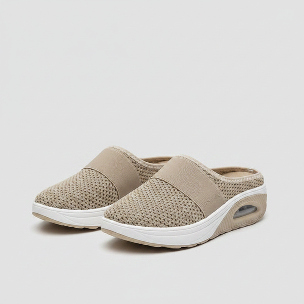 Women's Backless Slip On Sneakers with Cushioned Sole