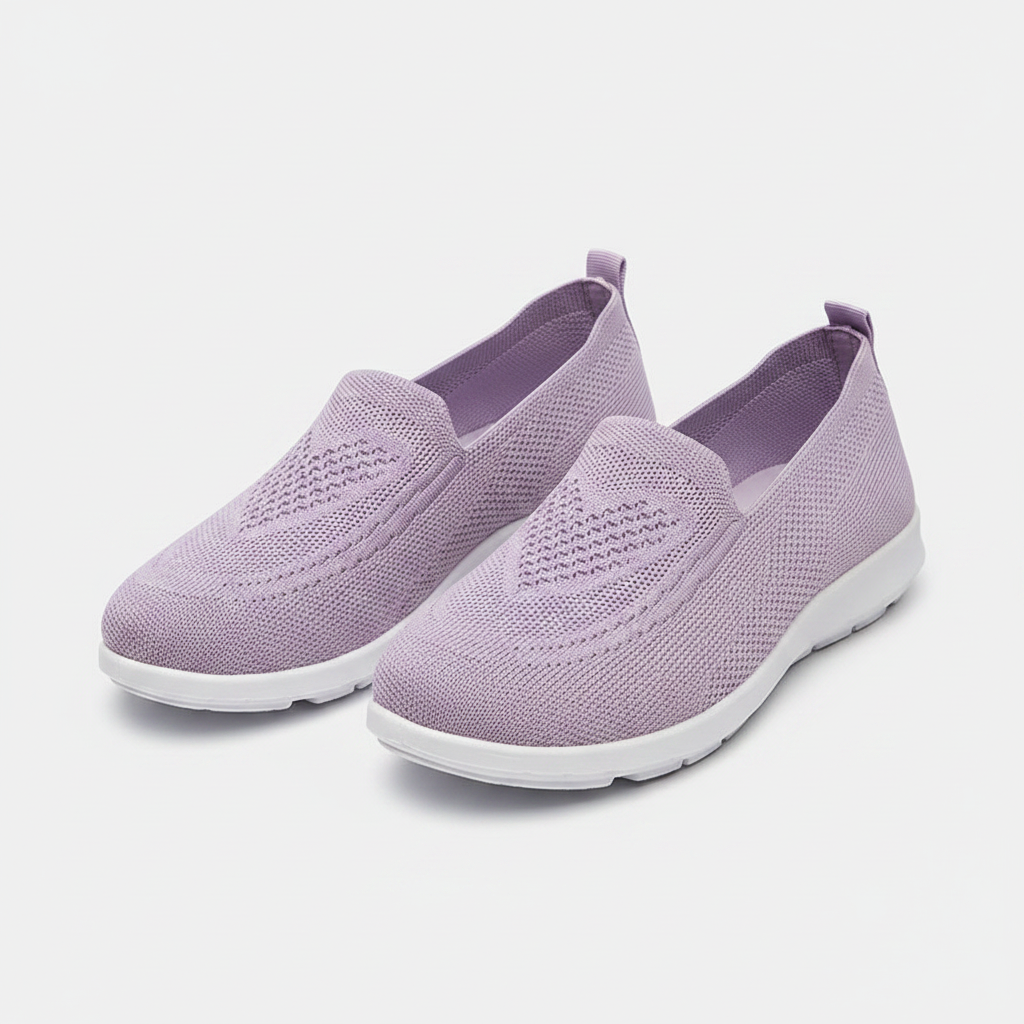 Women's Low Top Slip On Sneakers with Breathable Mesh Upper