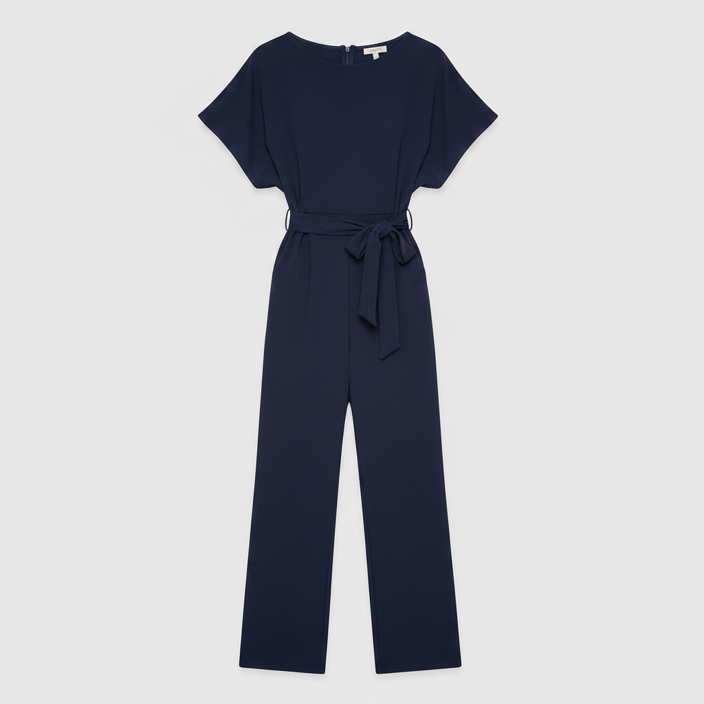 High Waisted Elegant Jumpsuit with Pockets for Women