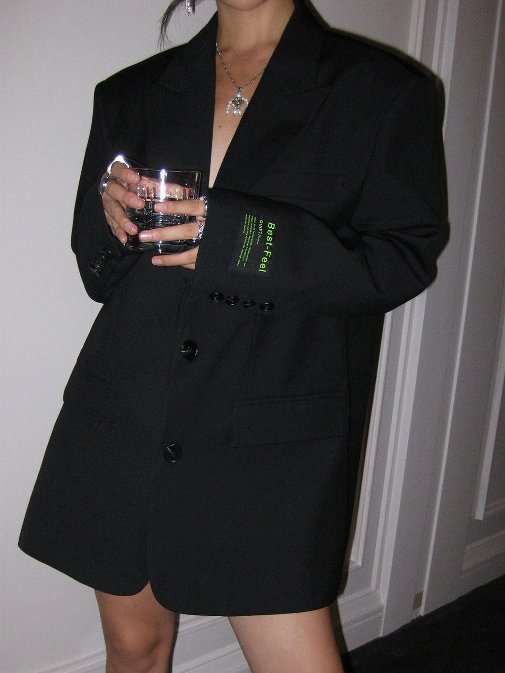 Women’s Oversized Blazer - Casual Loose Fit Workwear Suit Jacket
