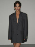 Women’s Oversized Blazer - Casual Loose Fit Workwear Suit Jacket