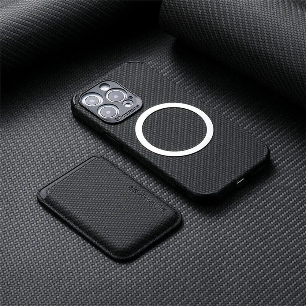 TitanWallet MagSafe phone wallet case, black with MagSafe ring and slim card pocket