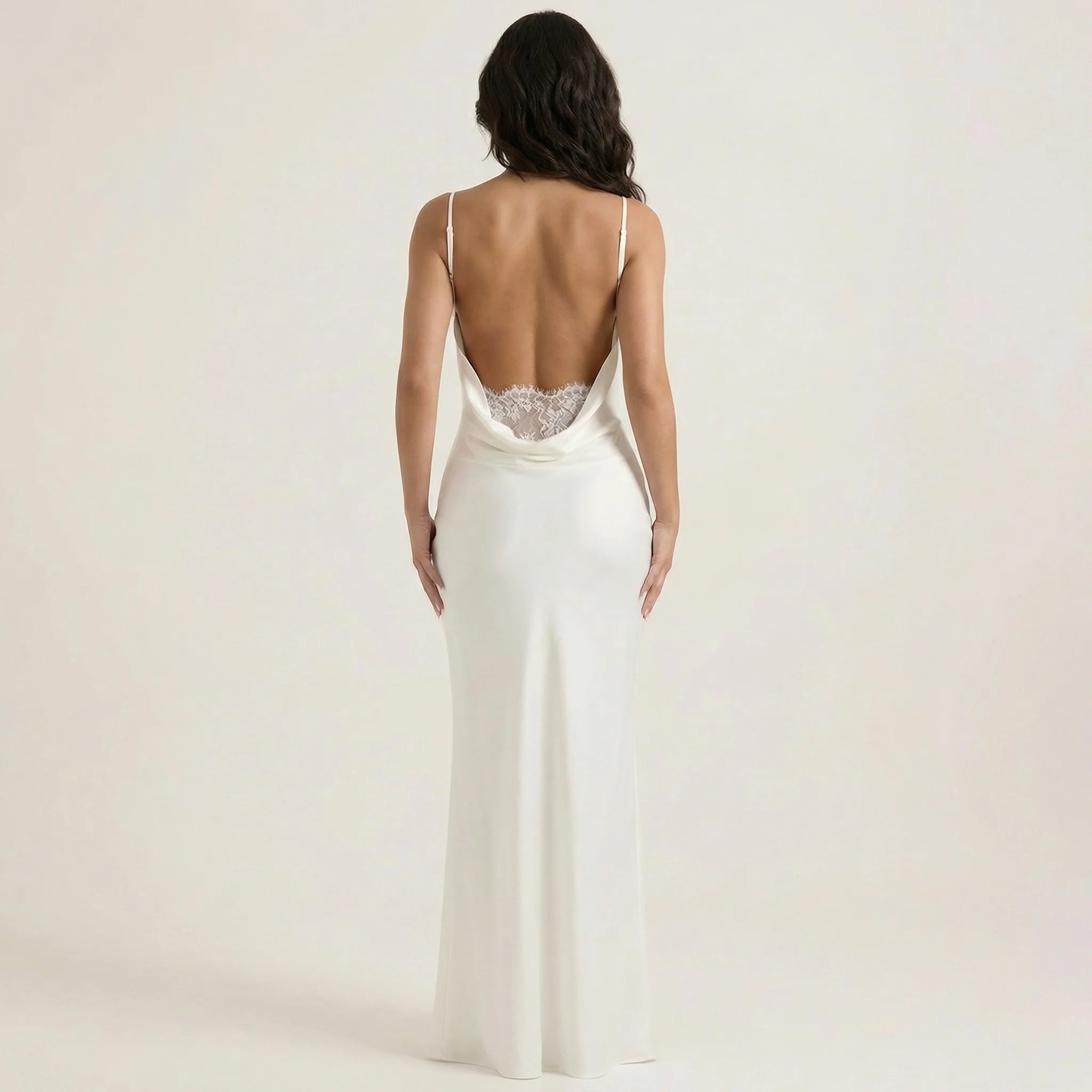 Women’s Elegant Sleeveless Maxi Dress – Ruched Bodycon Backless Evening Dress