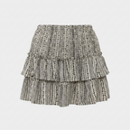Tiered Mini Skirt with Flowy Fit and Lightweight Comfort