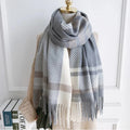 Chic Winter Scarf With Vintage Plaid Pattern For Women - Nalani - UK Fashion Clothing and Decor