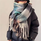 Thick Colorful Cashmere Wool Scarf for Warm Winter Days - Nalani - UK Fashion Clothing and Decor