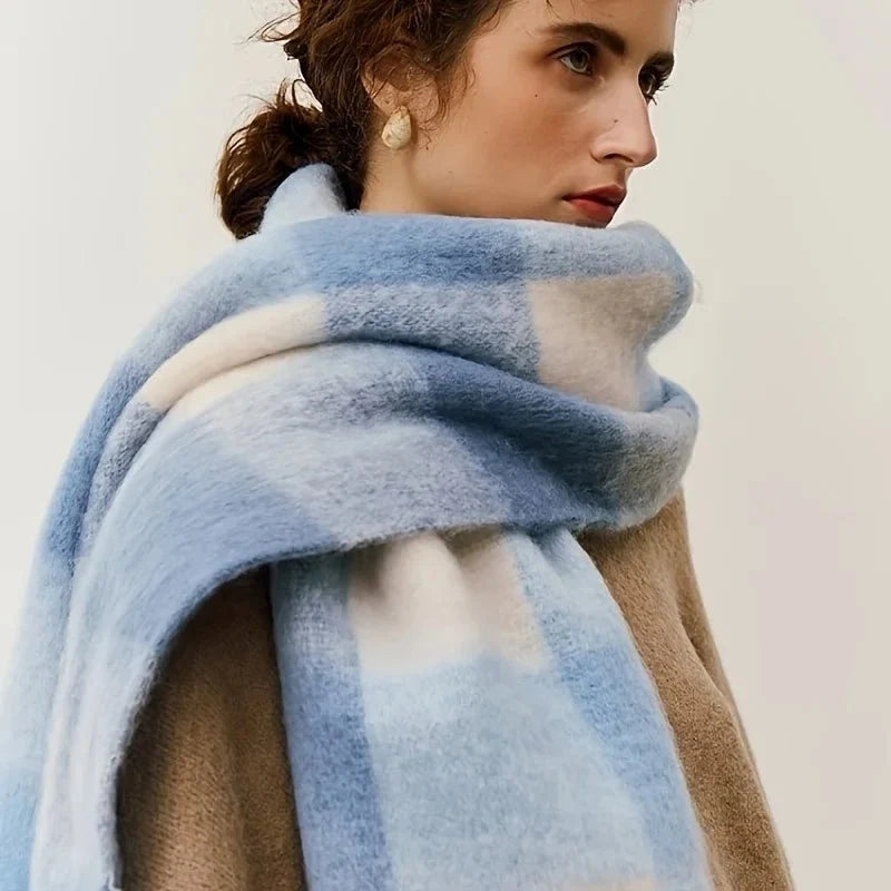 Thick Colorful Cashmere Wool Scarf for Warm Winter Days - Nalani - UK Fashion Clothing and Decor