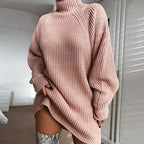 Women's Sweater Oversized Longline Turtleneck Cozy | Winter Fashion
