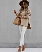 Women's Sweater Elegant Half-High Neck Knit | Knitted Autumn Sweater