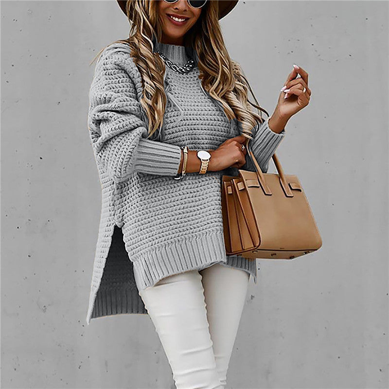 Women's Sweater Elegant Half-High Neck Knit | Knitted Autumn Sweater