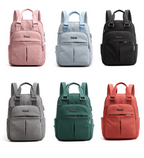 Mini backpack set in pink, blue, black, dark gray, green, and orange colors