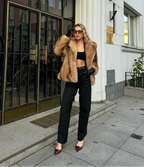 Women’s Brown Single-Breasted Suit Blazer - Tailored Workwear Jacket