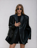 Women’s Oversized Casual Suit Blazer - Loose Fit Structured Jacket