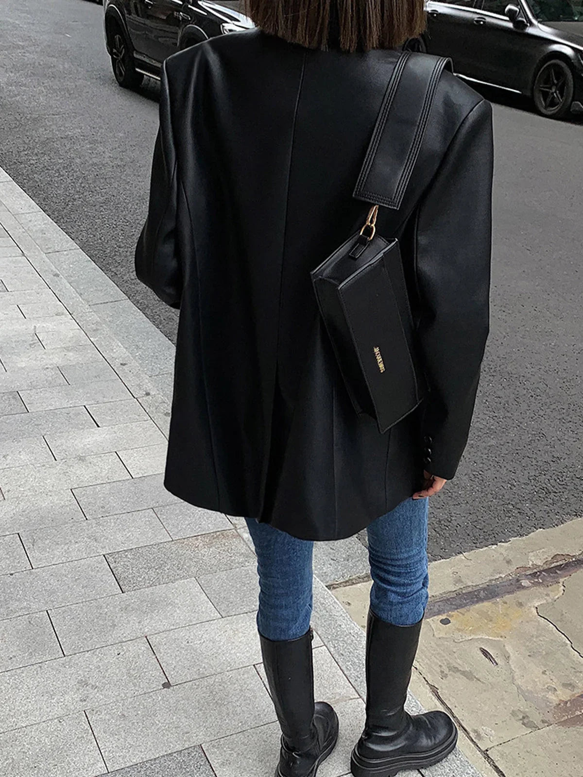 Women’s Oversized Casual Suit Blazer - Loose Fit Structured Jacket