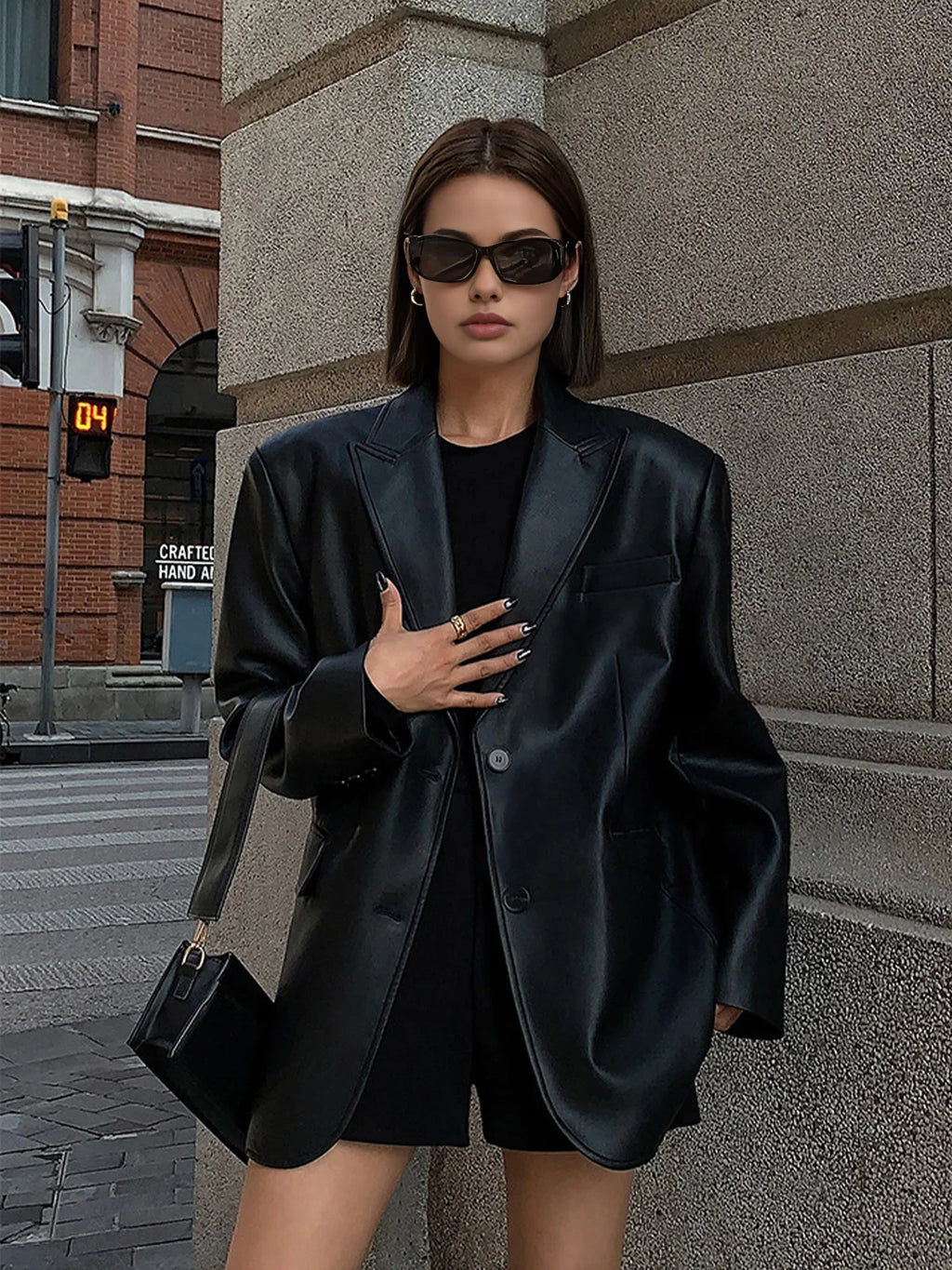 Women’s Oversized Casual Suit Blazer - Loose Fit Structured Jacket