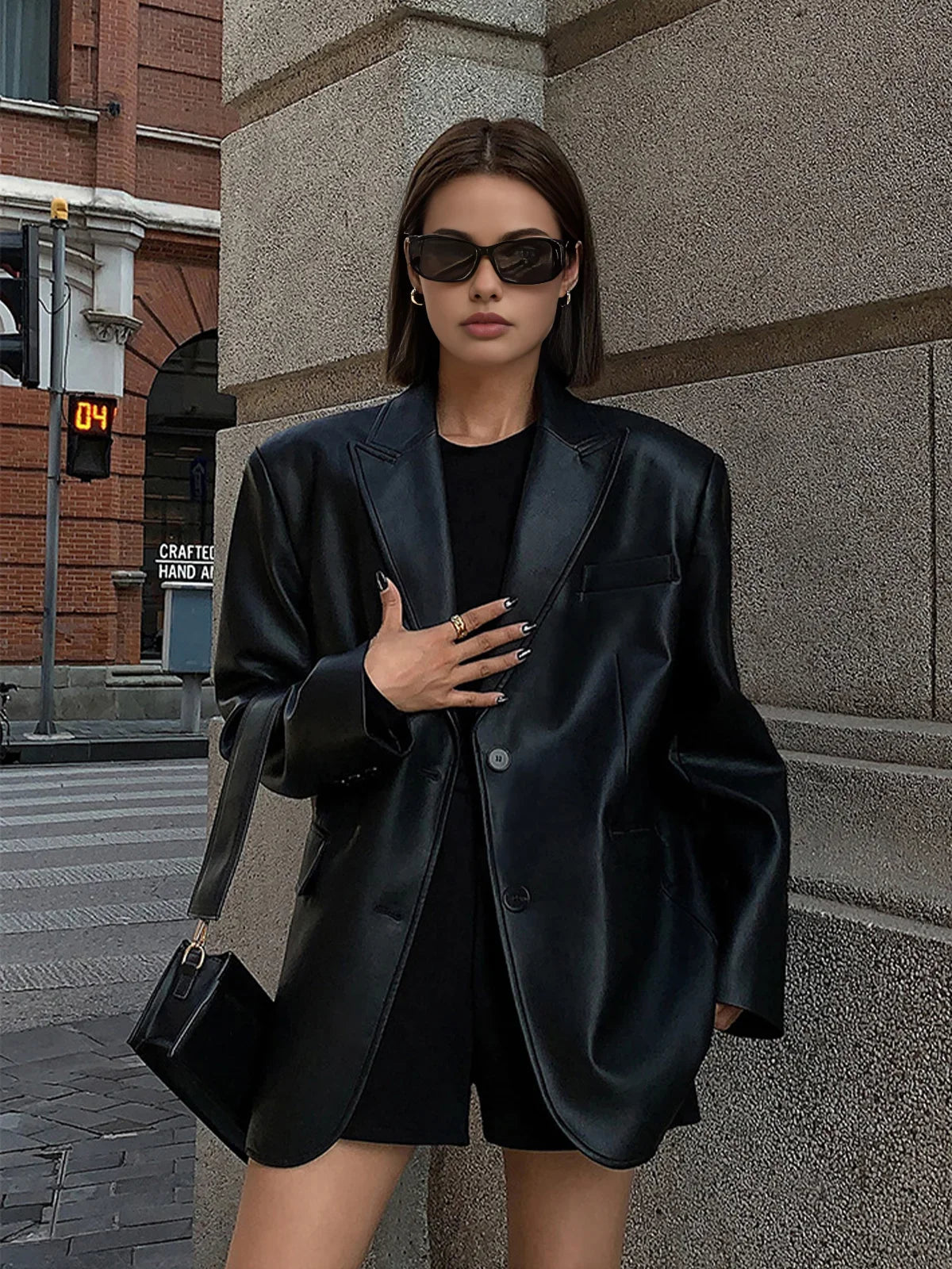 Women’s Oversized Casual Suit Blazer - Loose Fit Structured Jacket