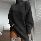 Women's Sweater Oversized Longline Turtleneck Cozy | Winter Fashion